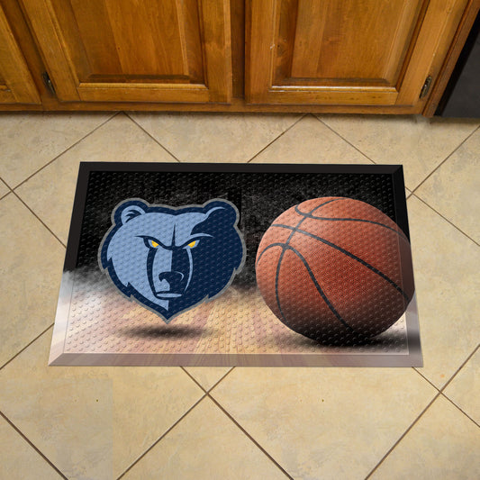 Memphis Grizzlies Rubber Scraper Door Mat