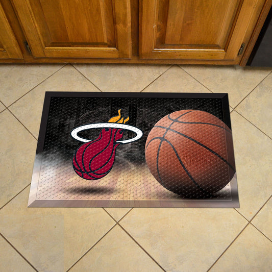 Miami Heat Rubber Scraper Door Mat