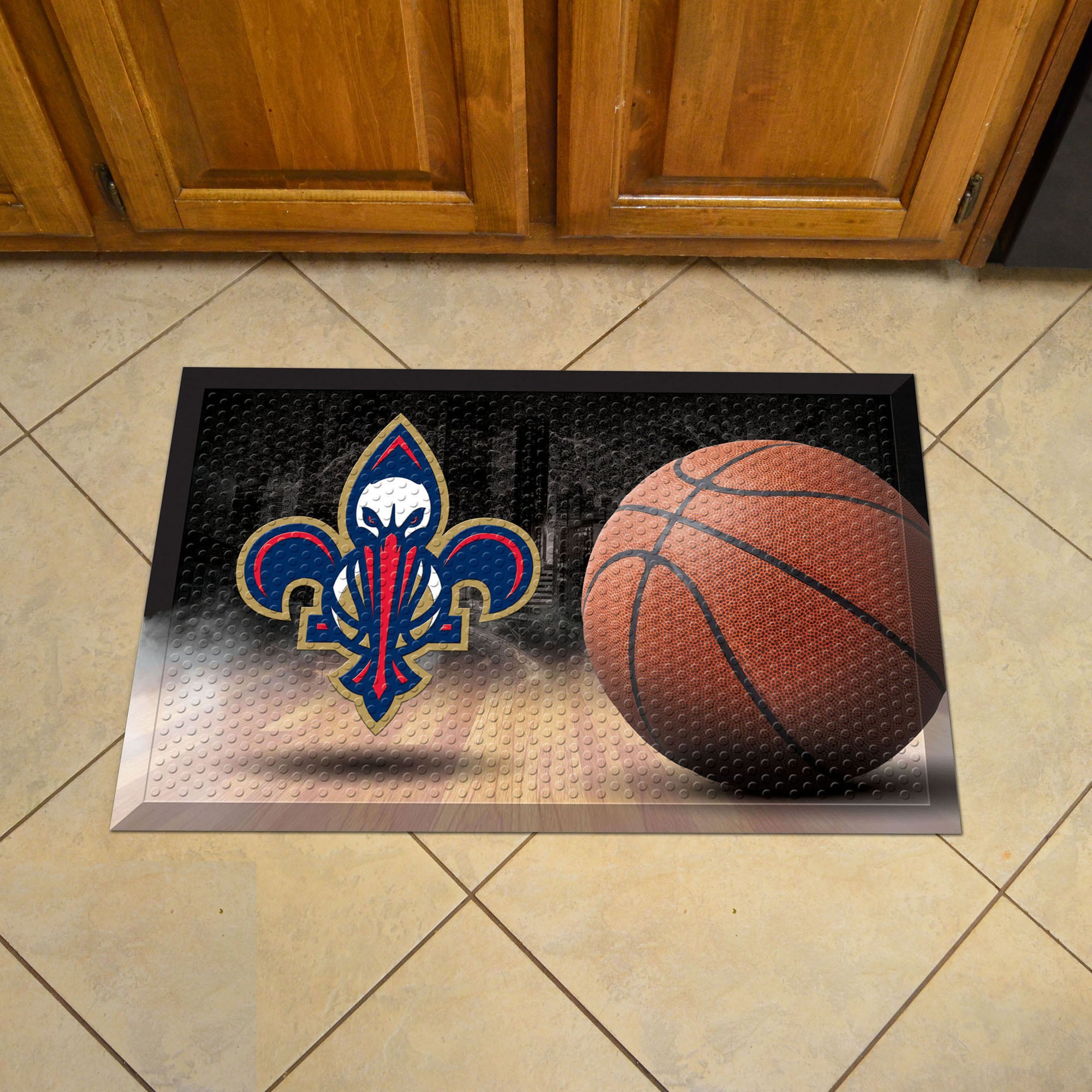 New Orleans Pelicans Rubber Scraper Door Mat