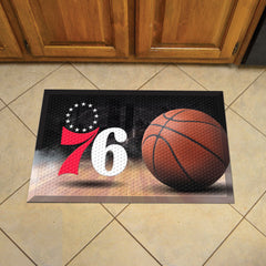 Philadelphia 76ers Rubber Scraper Door Mat