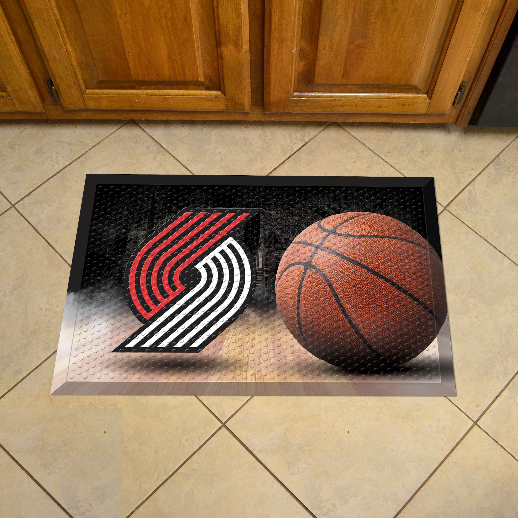 Portland Trail Blazers Rubber Scraper Door Mat