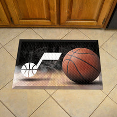 Utah Jazz Rubber Scraper Door Mat