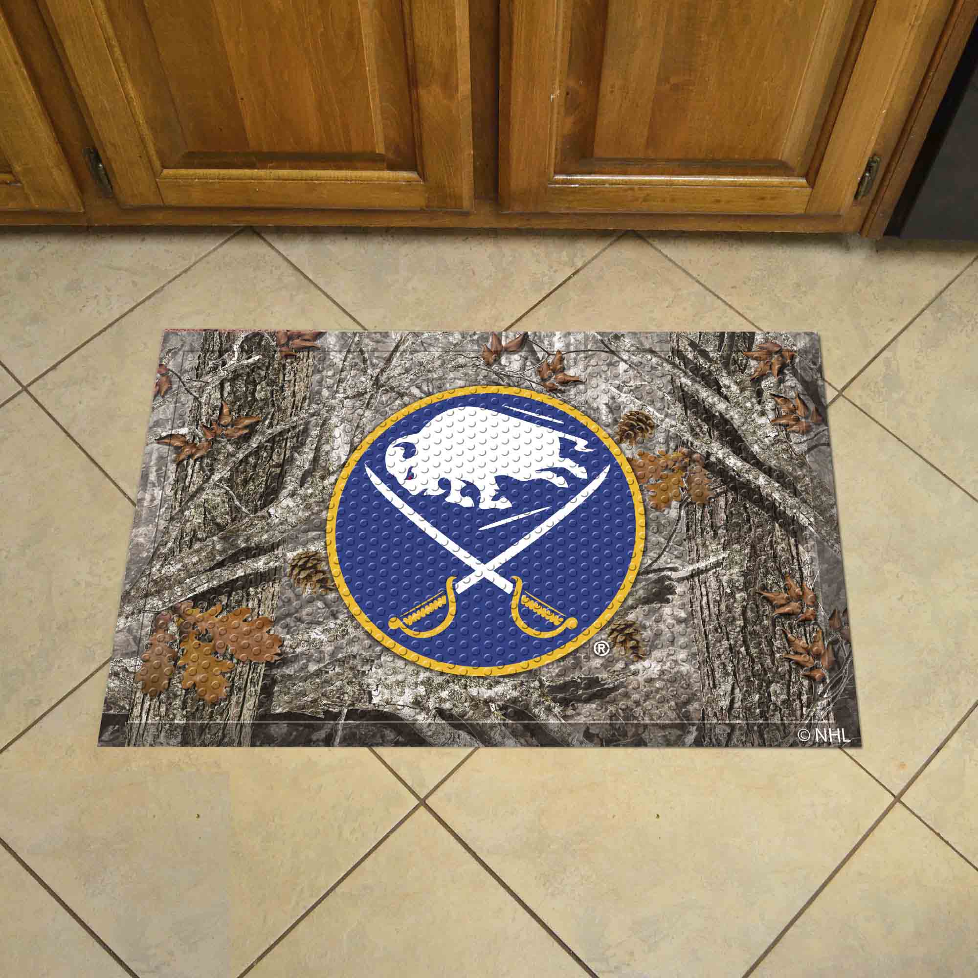 Buffalo Sabres Rubber Scraper Door Mat Camo - Buffalo Sabres