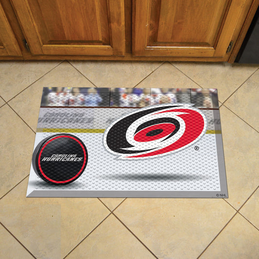 Carolina Hurricanes Rubber Scraper Door Mat - Carolina Hurricanes