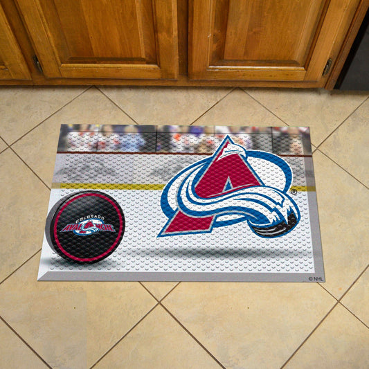 Colorado Avalanche Rubber Scraper Door Mat - Colorado Avalanche