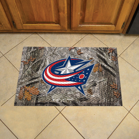 Columbus Blue Jackets Rubber Scraper Door Mat Camo - Columbus Blue Jackets