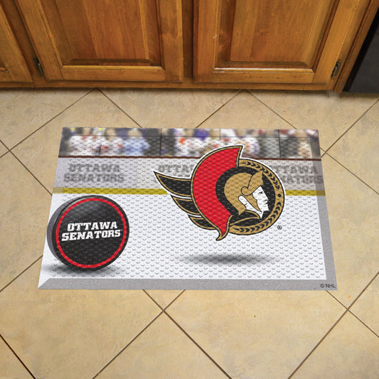 Ottawa Senators Rubber Scraper Door Mat