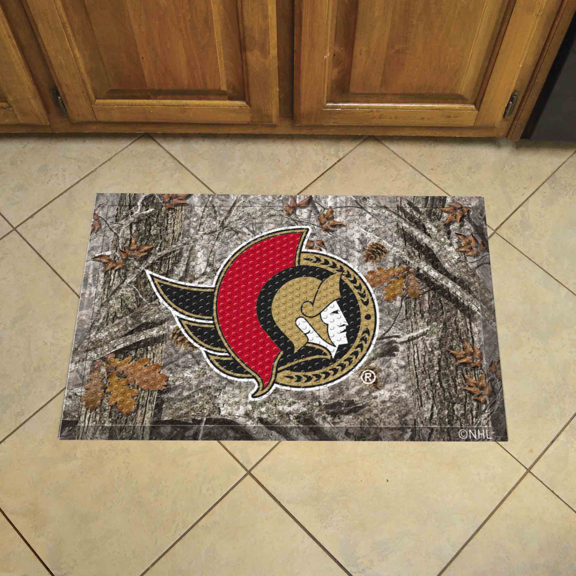 Ottawa Senators Rubber Scraper Door Mat Camo