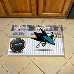 San Jose Sharks Rubber Scraper Door Mat