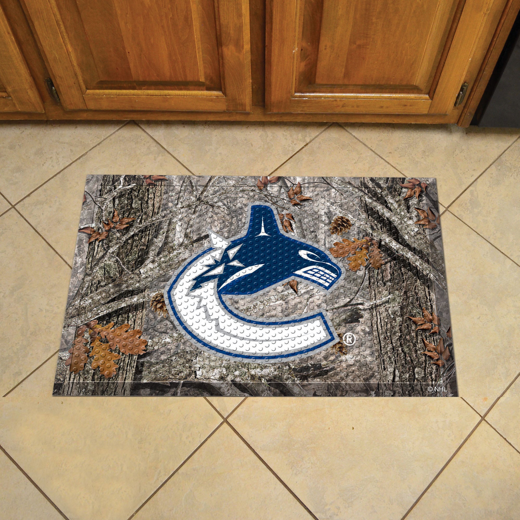 Vancouver Canucks Rubber Scraper Door Mat Camo