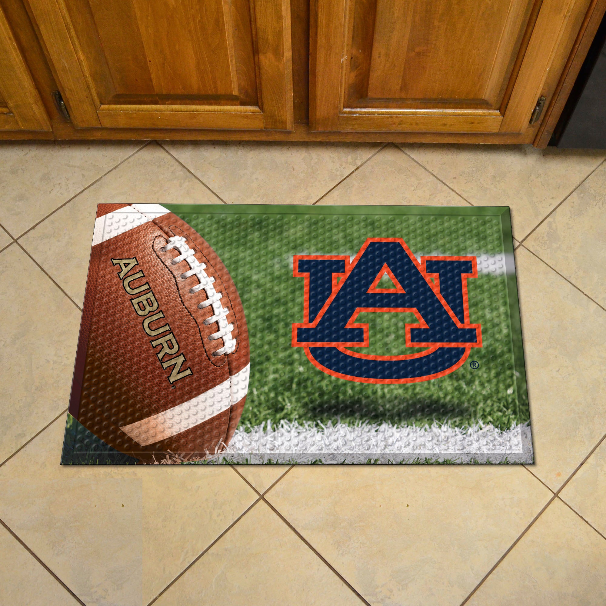 Auburn Tigers Rubber Scraper Door Mat