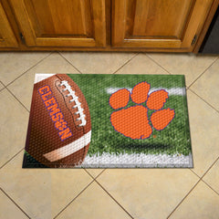 Clemson Tigers Rubber Scraper Door Mat