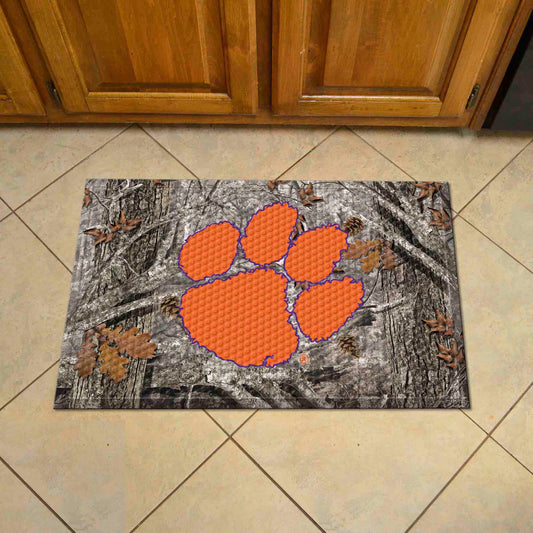 Clemson Tigers Rubber Scraper Door Mat Camo - Clemson