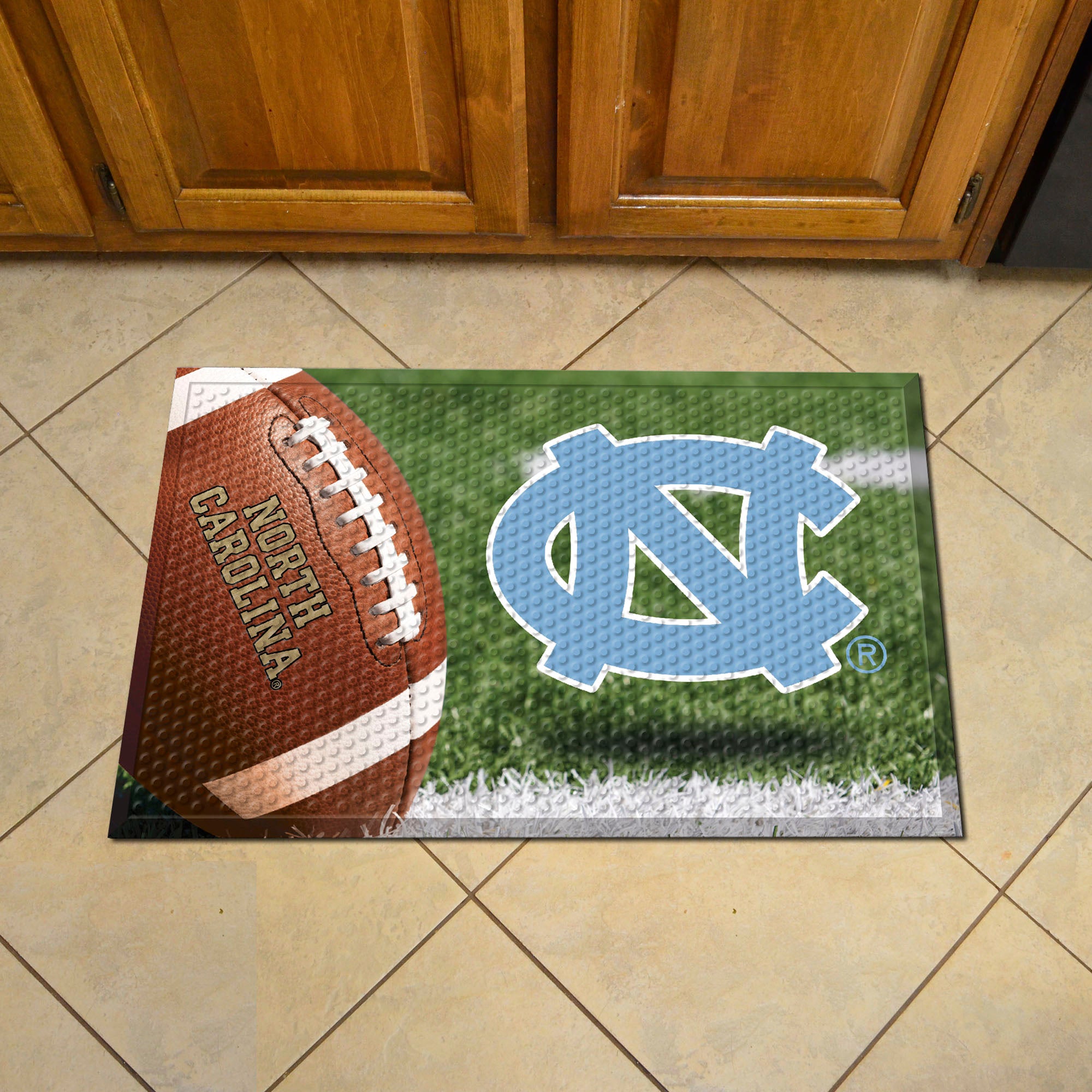 North Carolina Tar Heels Rubber Scraper Door Mat