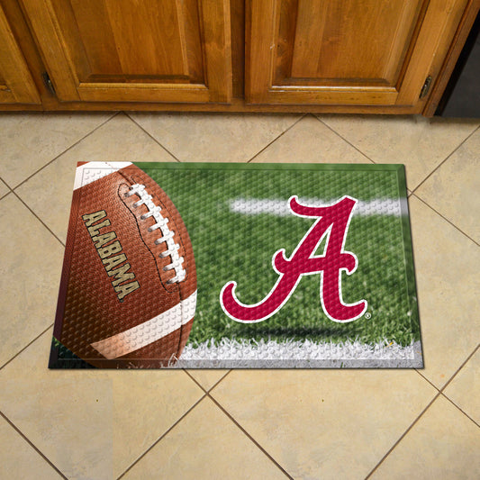 Alabama Crimson Tide Rubber Scraper Door Mat