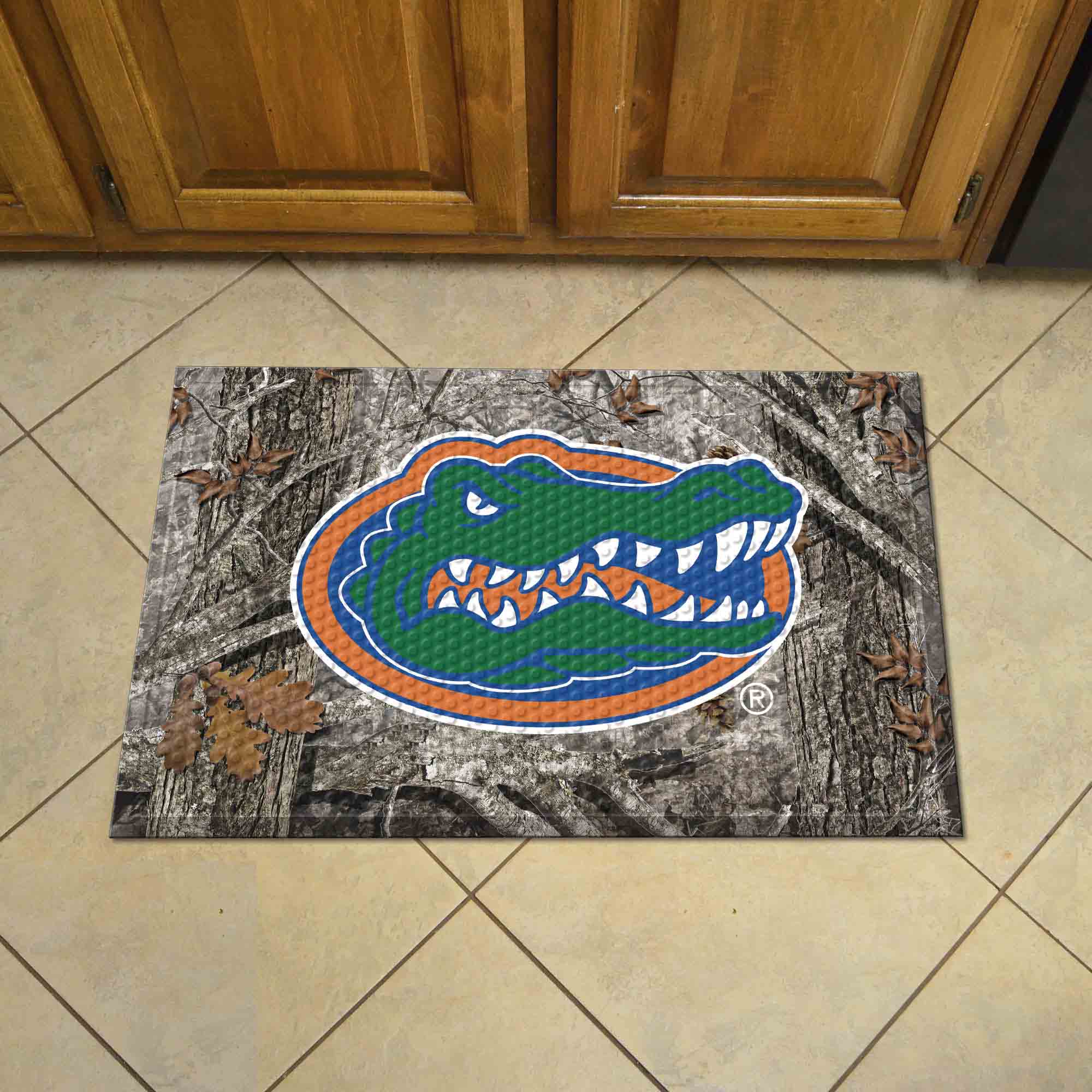 Florida Gators Rubber Scraper Door Mat Camo