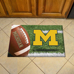 Michigan Wolverines Rubber Scraper Door Mat