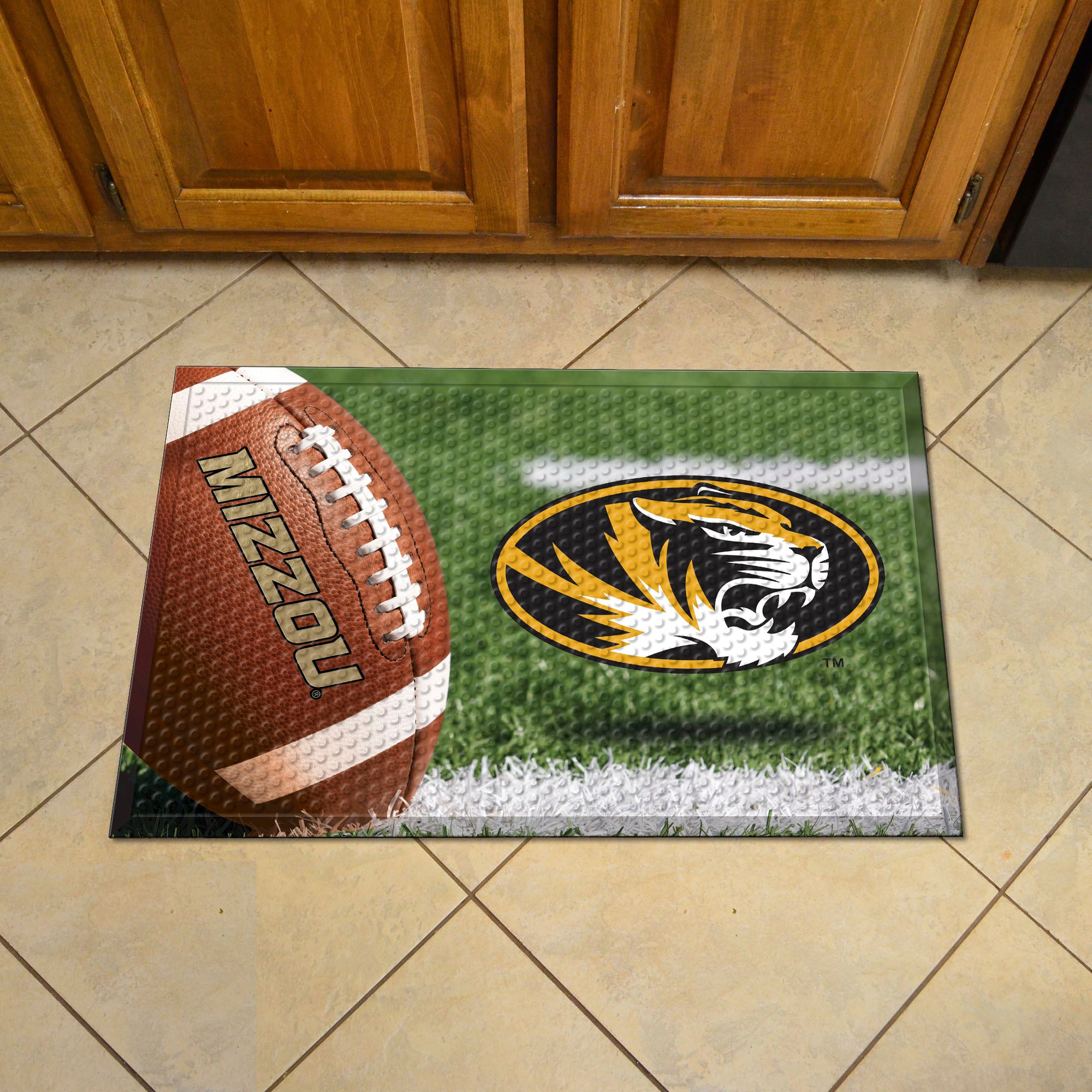 Missouri Tigers Rubber Scraper Door Mat