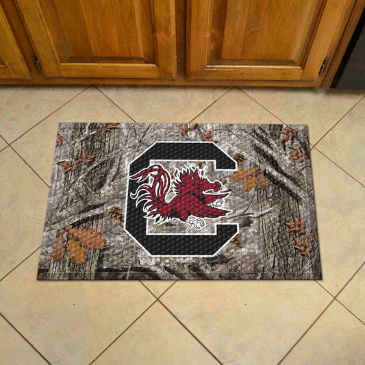 South Carolina Gamecocks Rubber Scraper Door Mat Camo