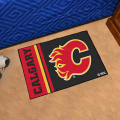 Calgary Flames Starter Mat Accent Rug - 19in. x 30in., Uniform Design - Calgary Flames