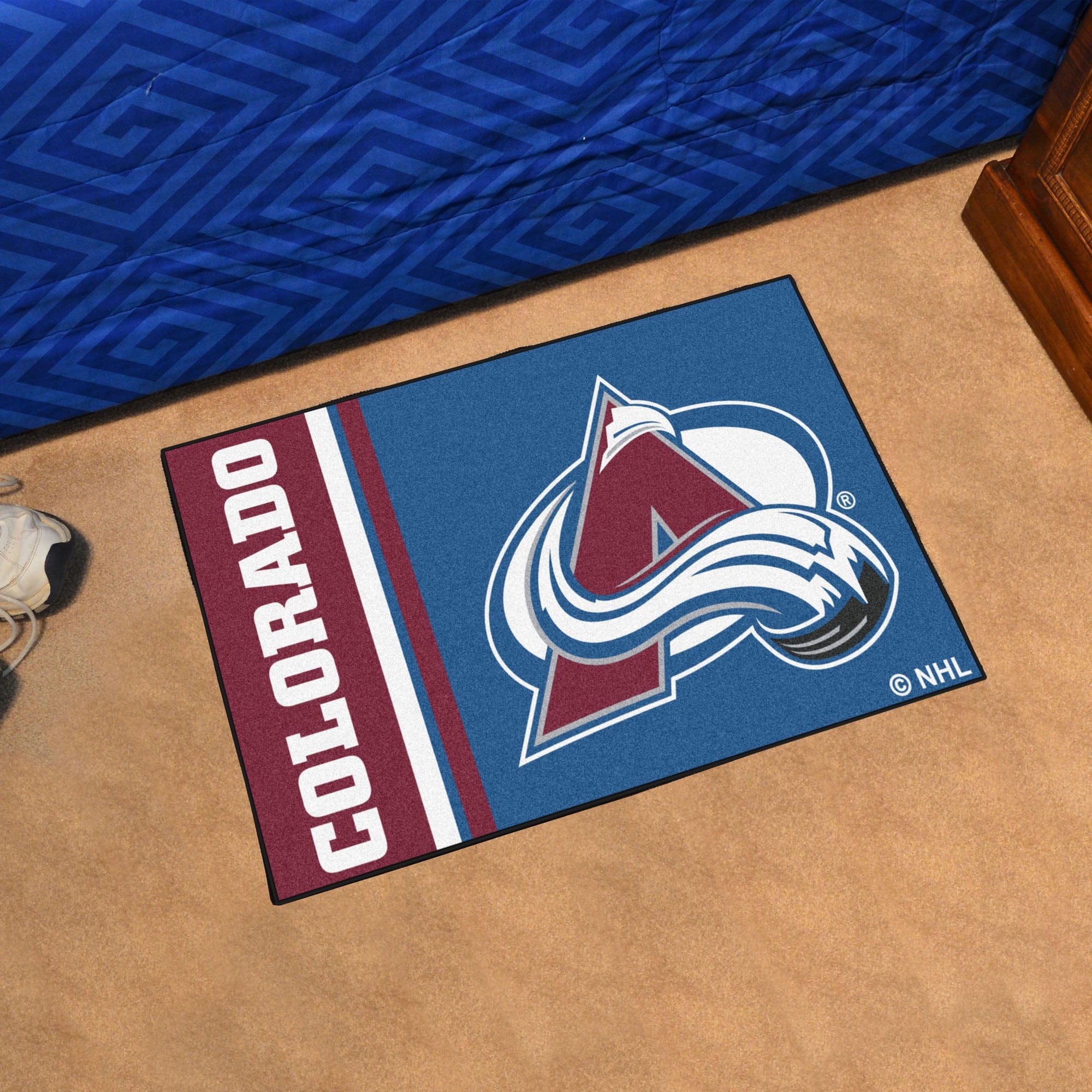 Colorado Avalanche Starter Mat Accent Rug - 19in. x 30in., Uniform Design - Colorado Avalanche