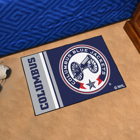 Columbus Blue Jackets Starter Mat Accent Rug - 19in. x 30in., Uniform Design