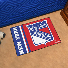 New York Rangers Starter Mat Accent Rug - 19in. x 30in., Uniform Design - New York Rangers