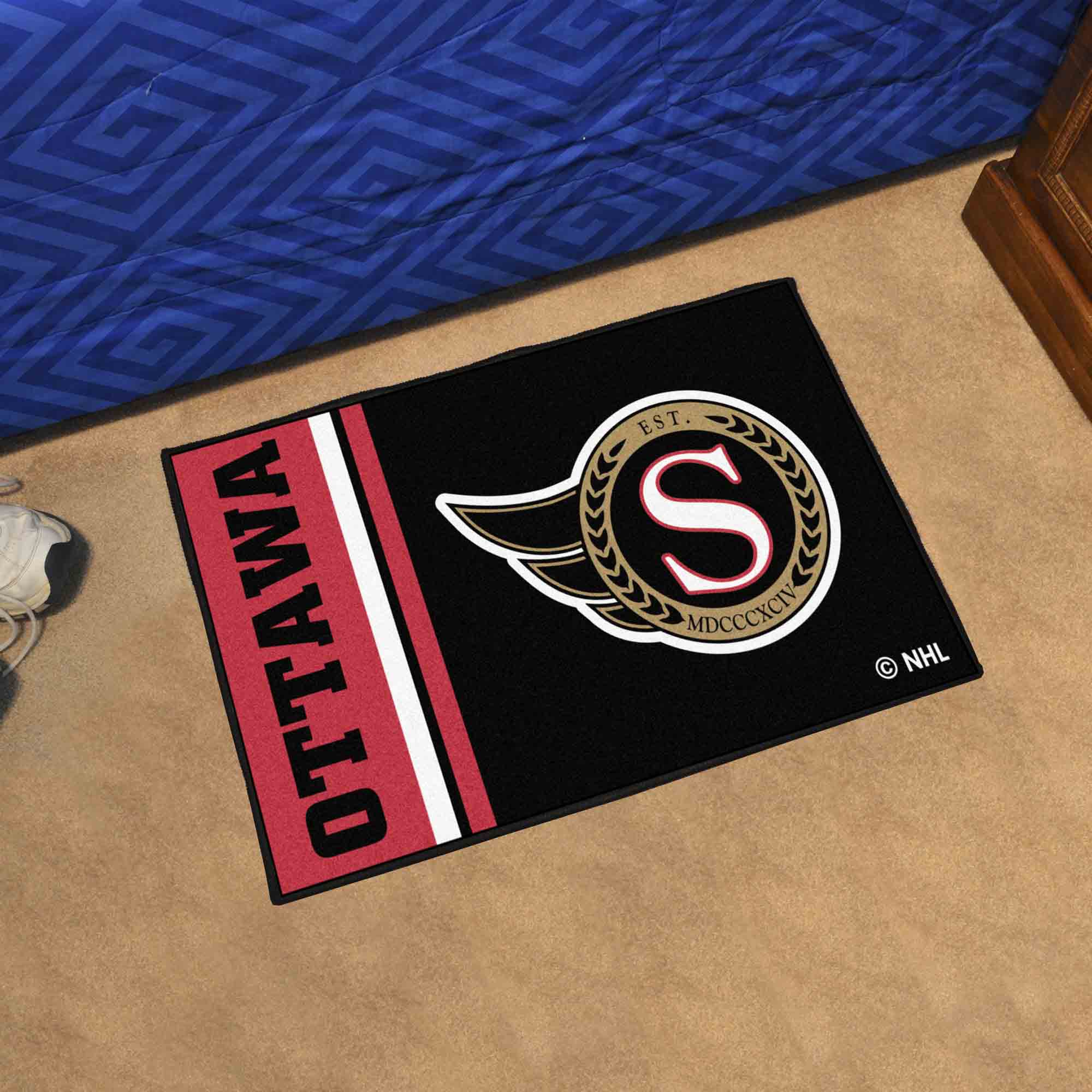 Ottawa Senators Starter Mat Accent Rug - 19in. x 30in., Uniform Design