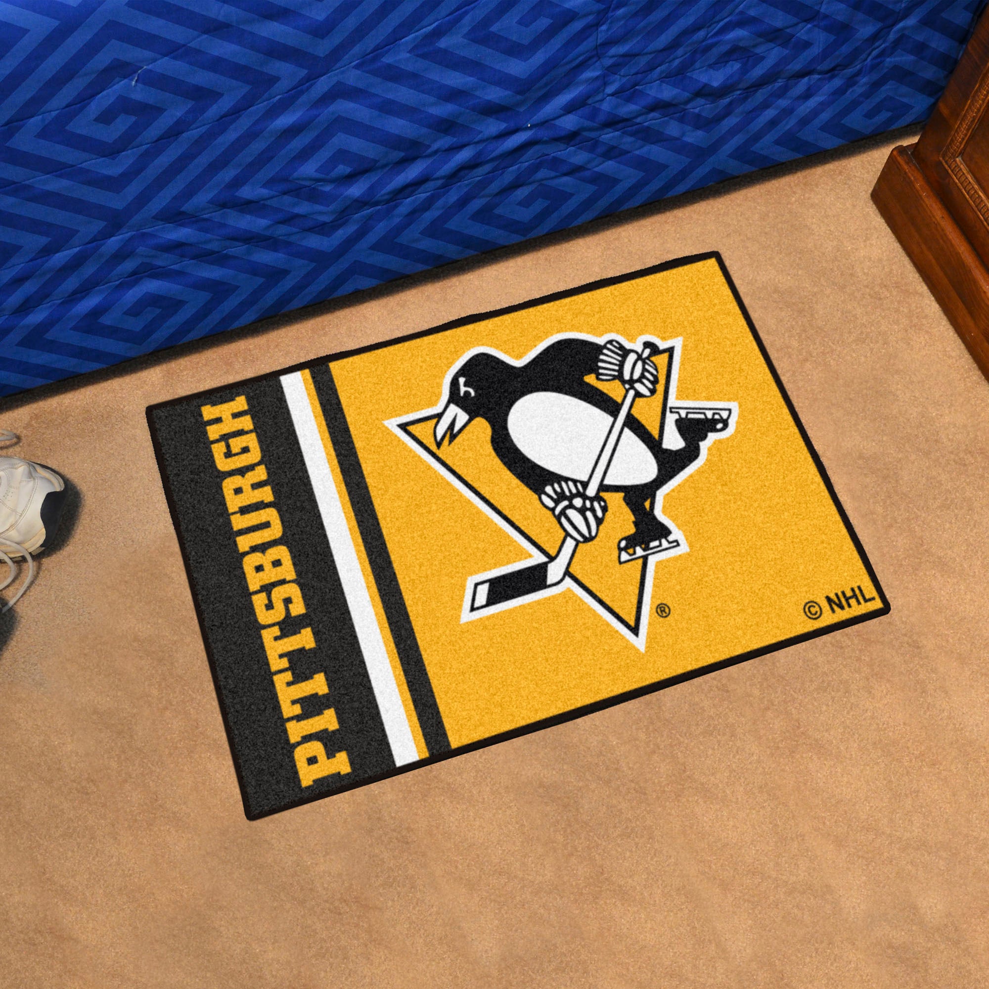 Pittsburgh Penguins Starter Mat Accent Rug - 19in. x 30in., Uniform Design