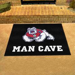 Fresno State Bulldogs Man Cave All-Star Rug - 34 in. x 42.5 in., Black