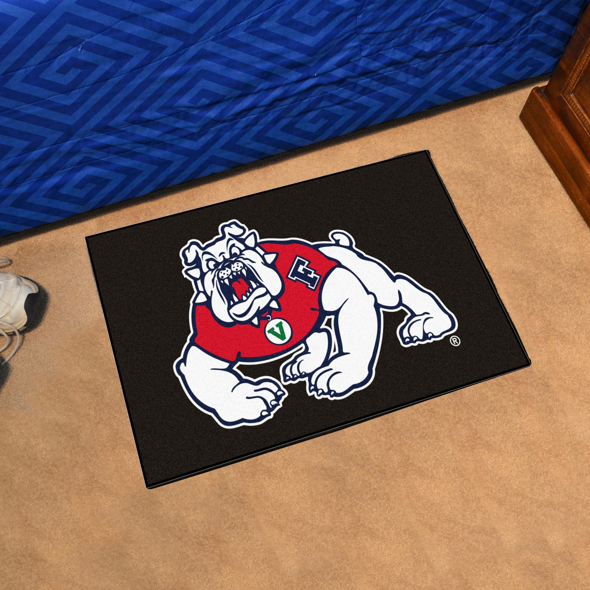 Fresno State Bulldogs Starter Mat Accent Rug - 19in. x 30in., Black