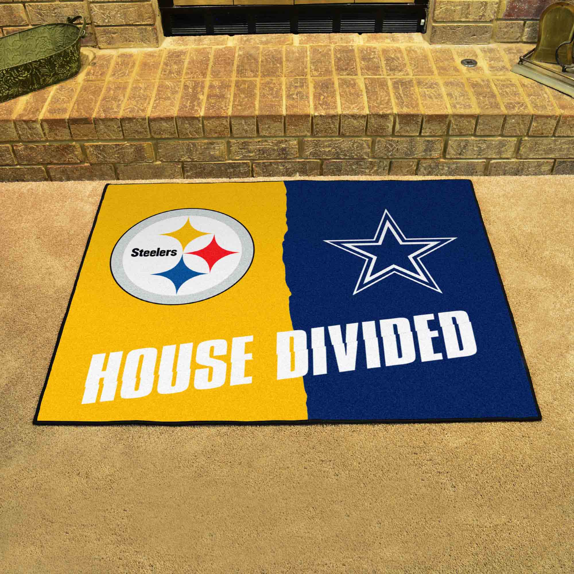 NFL House Divided - Steelers / Cowboys House Divided Rug - 34 in. x 42.5 in. - NFL House Divided - Steelers / Cowboys