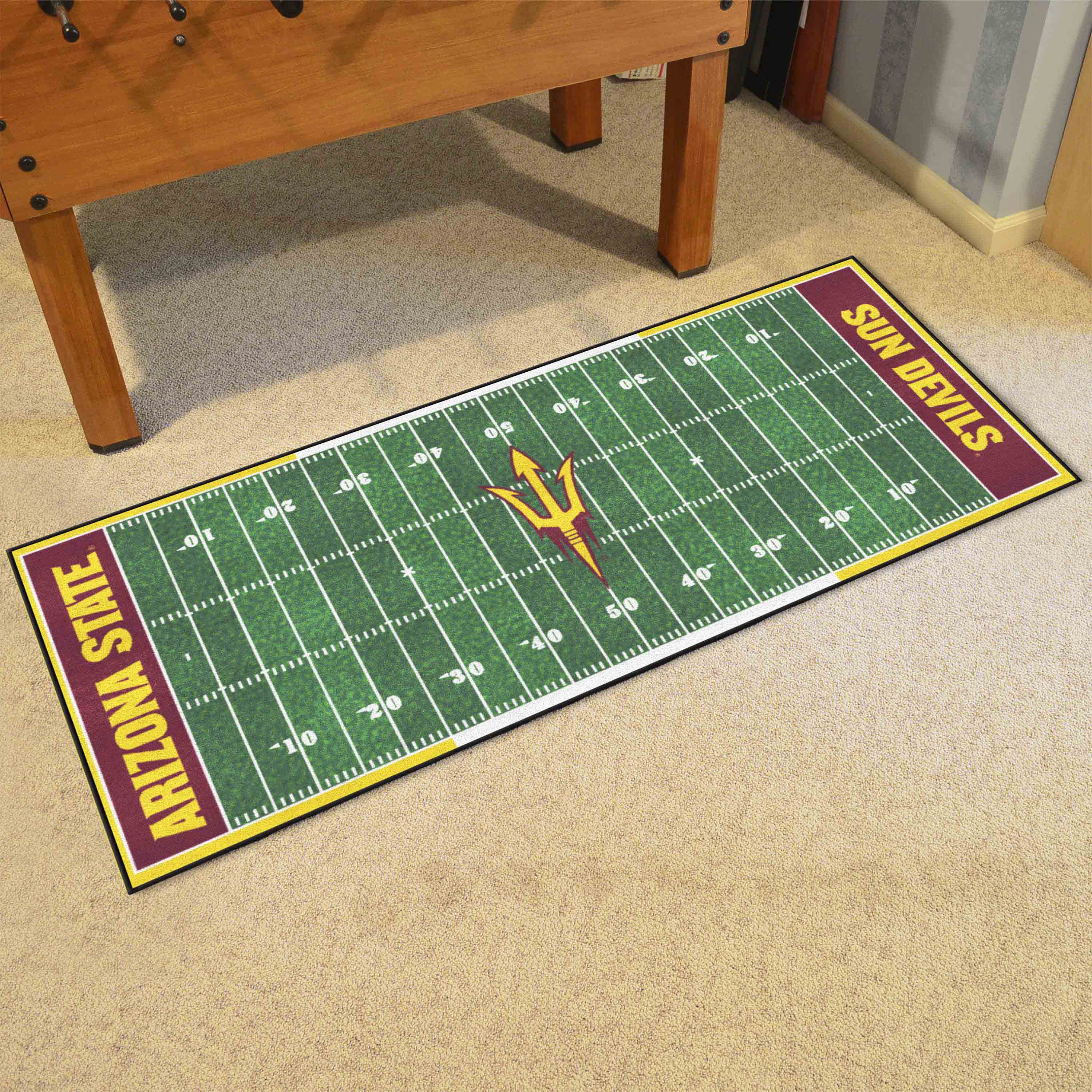 Arizona State Sun Devils Field Runner Mat - 30in. x 72in., Pitchfork Logo