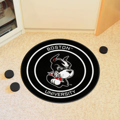 Boston Terriers Hockey Puck Rug - 27in. Diameter