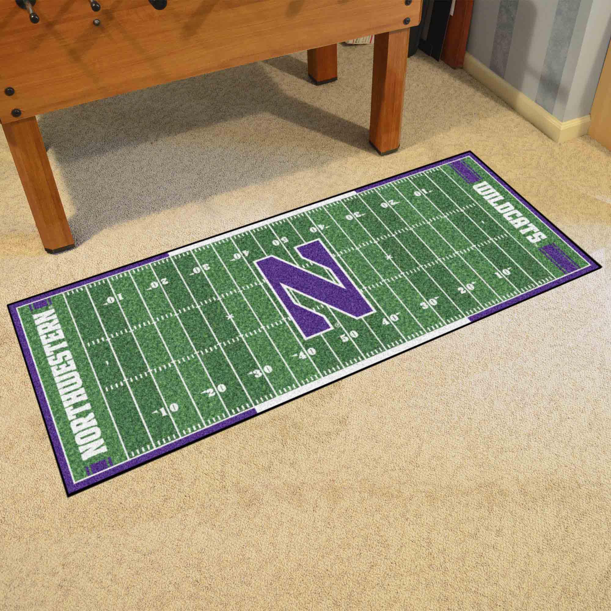 Northwestern Wildcats Field Runner Mat - 30in. x 72in.