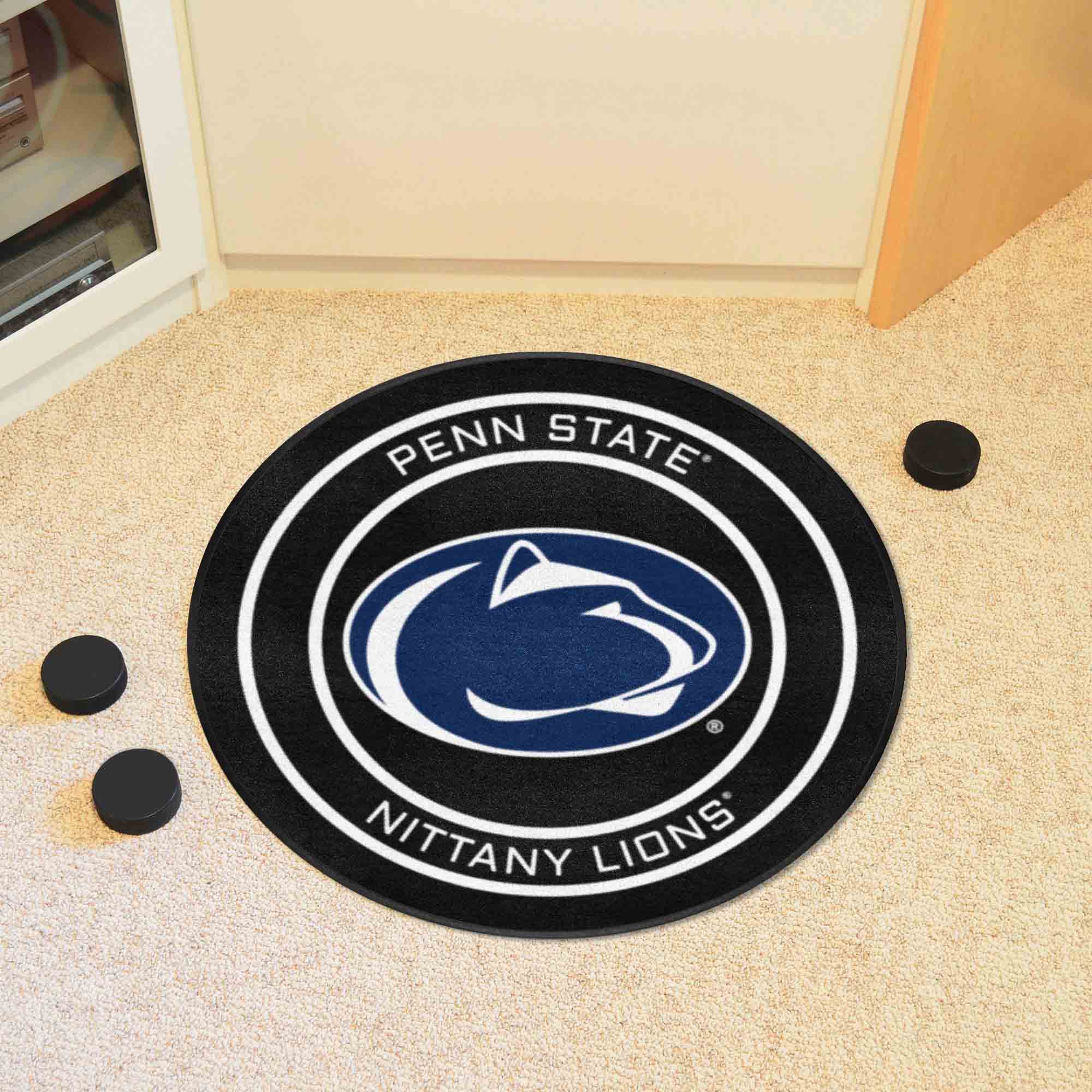 Penn State Nittany Lions Hockey Puck Rug - 27in. Diameter