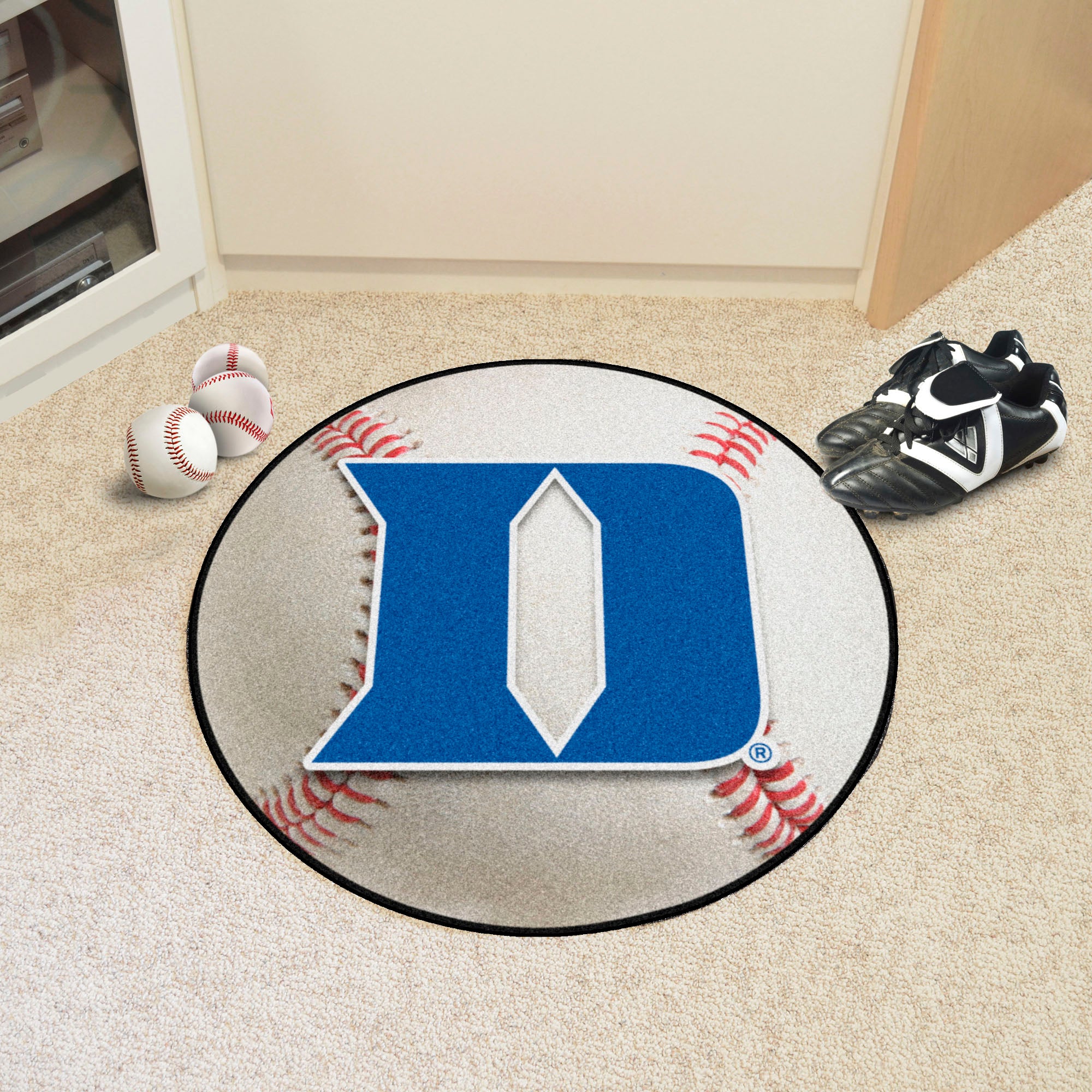 Duke Blue Devils Baseball Rug - 27in. Diameter, D Logo