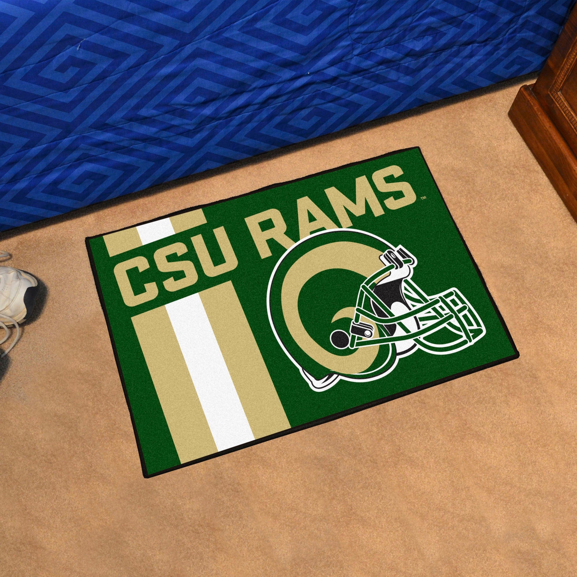 Colorado State Rams Starter Mat Accent Rug - 19in. x 30in., Uniform Design - Colorado State