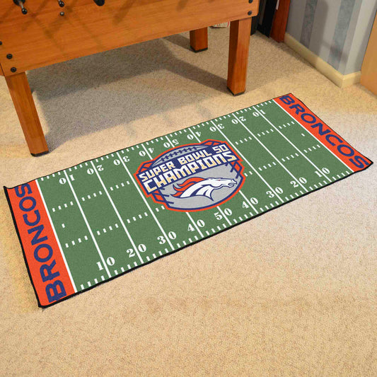 Denver Broncos Field Runner Mat - 30in. x 72in., 2016 Super Bowl L Champions - Denver Broncos