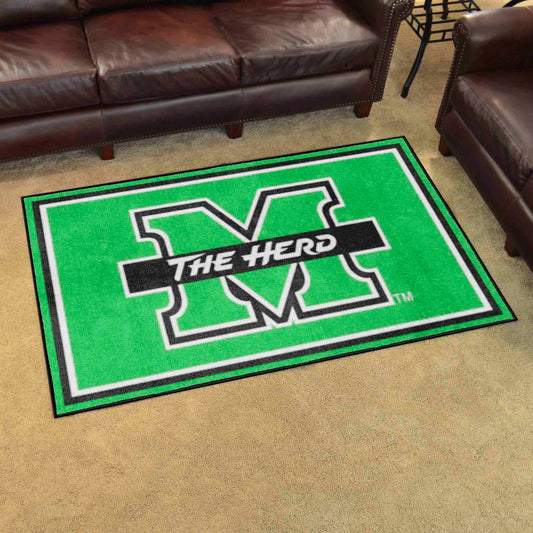 Marshall Thundering Herd 4ft. x 6ft. Plush Area Rug