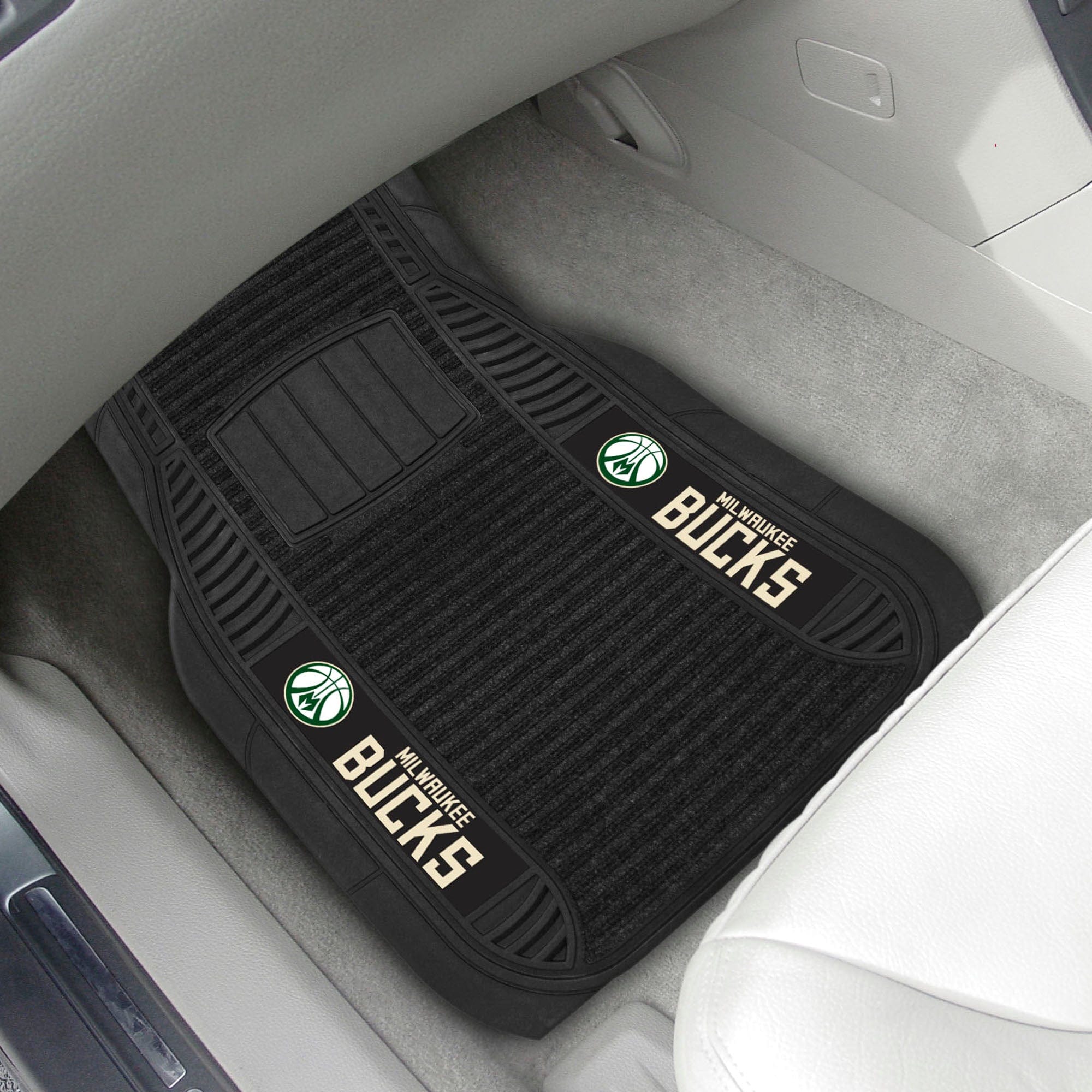 Milwaukee Bucks 2 Piece Deluxe Car Mat Set - Milwaukee Bucks