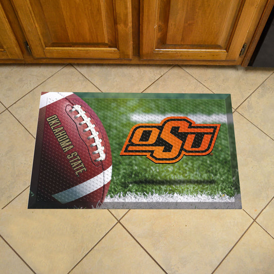 Oklahoma State Cowboys Rubber Scraper Door Mat