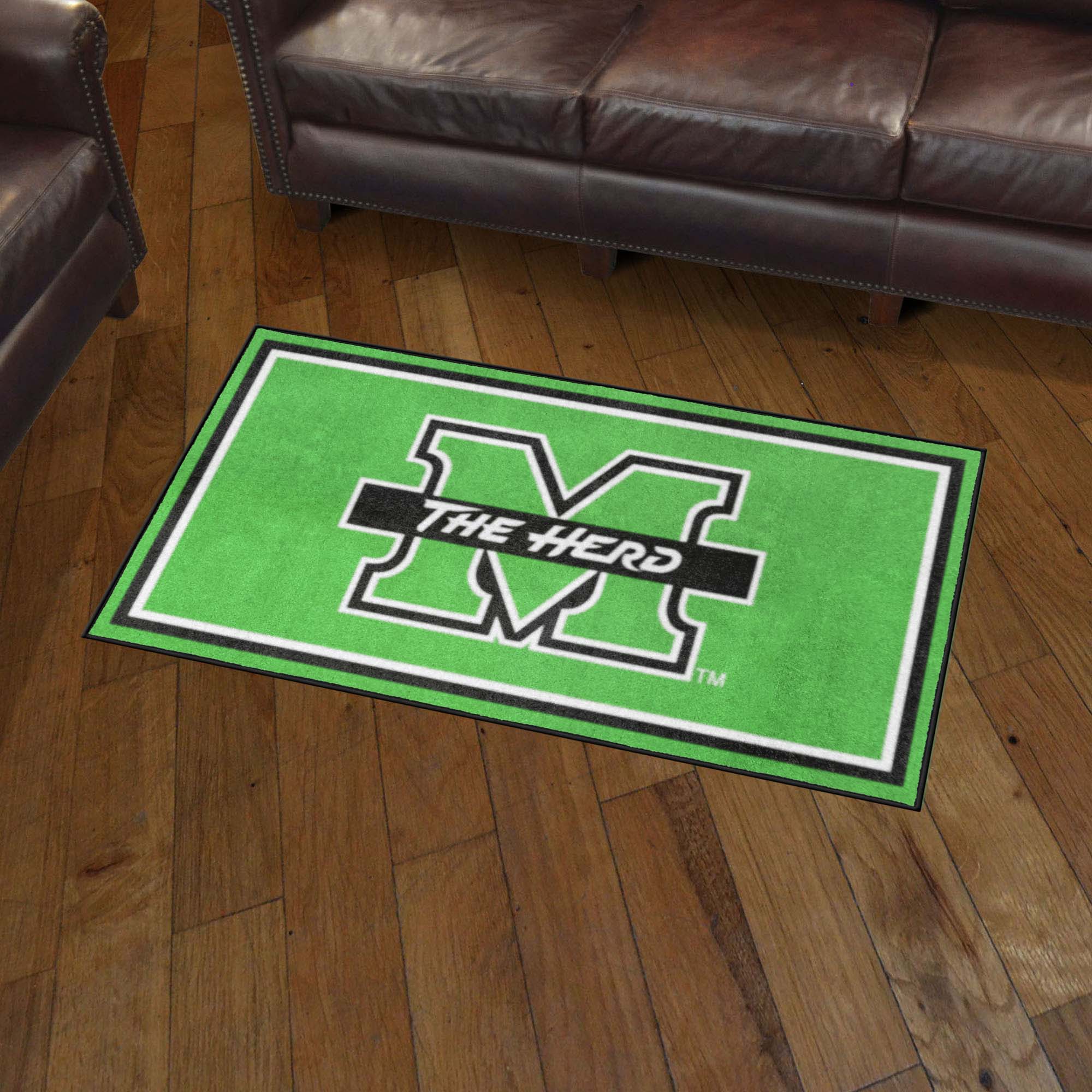 Marshall Thundering Herd 3ft. x 5ft. Plush Area Rug