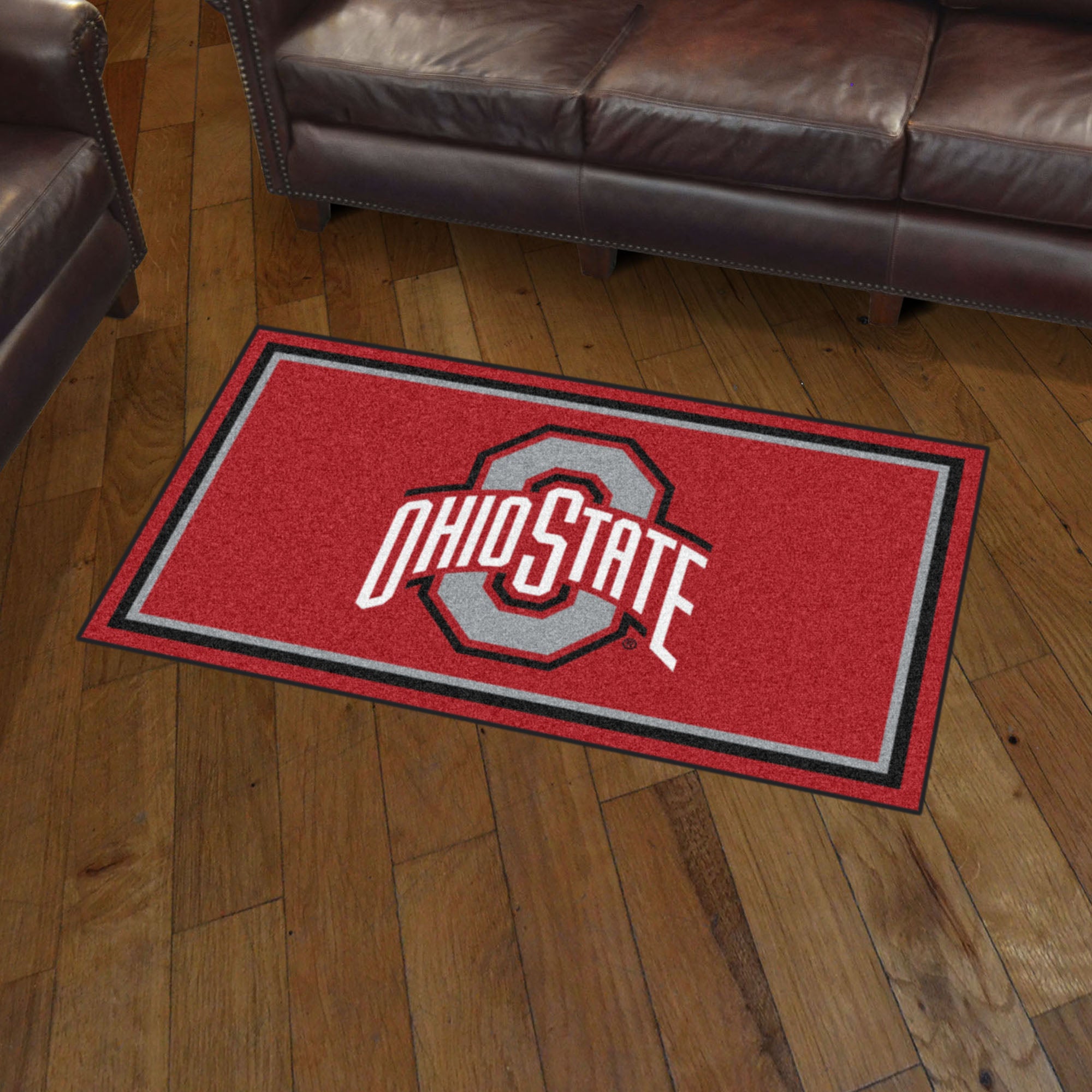 Ohio State Buckeyes 3ft. x 5ft. Plush Area Rug