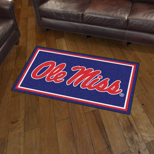 Ole Miss Rebels 3ft. x 5ft. Plush Area Rug - Ole Miss