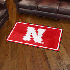 Nebraska Cornhuskers 3ft. x 5ft. Plush Area Rug