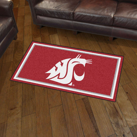 Washington State Cougars 3ft. x 5ft. Plush Area Rug