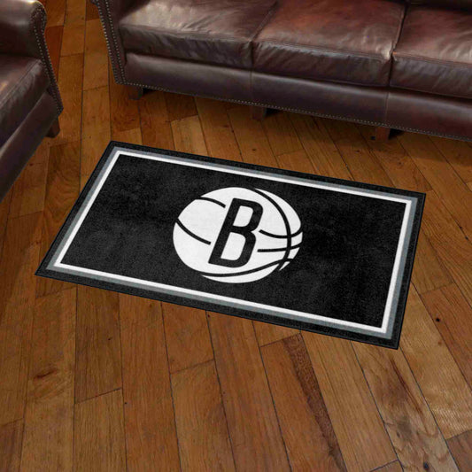 Brooklyn Nets 3ft. x 5ft. Plush Area Rug - Brooklyn Nets