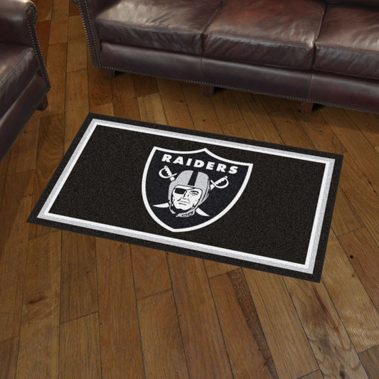 Las Vegas Raiders 3ft. x 5ft. Plush Area Rug