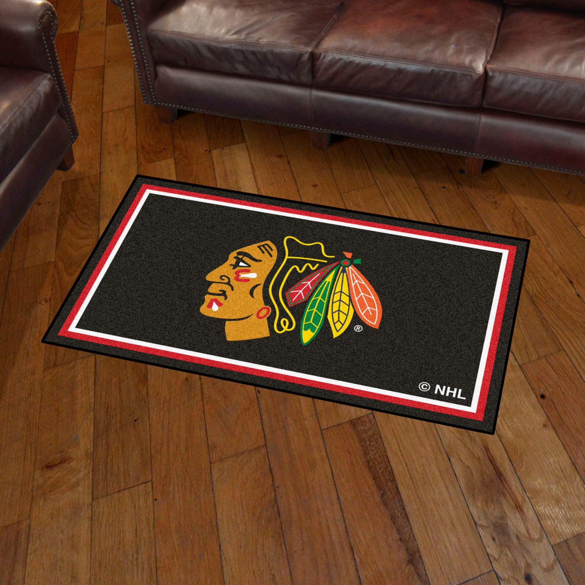 Chicago Blackhawks 3ft. x 5ft. Plush Area Rug - Chicago Blackhawks